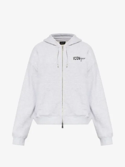 DSQUARED2 hoodie con cierre y estampado gráfico