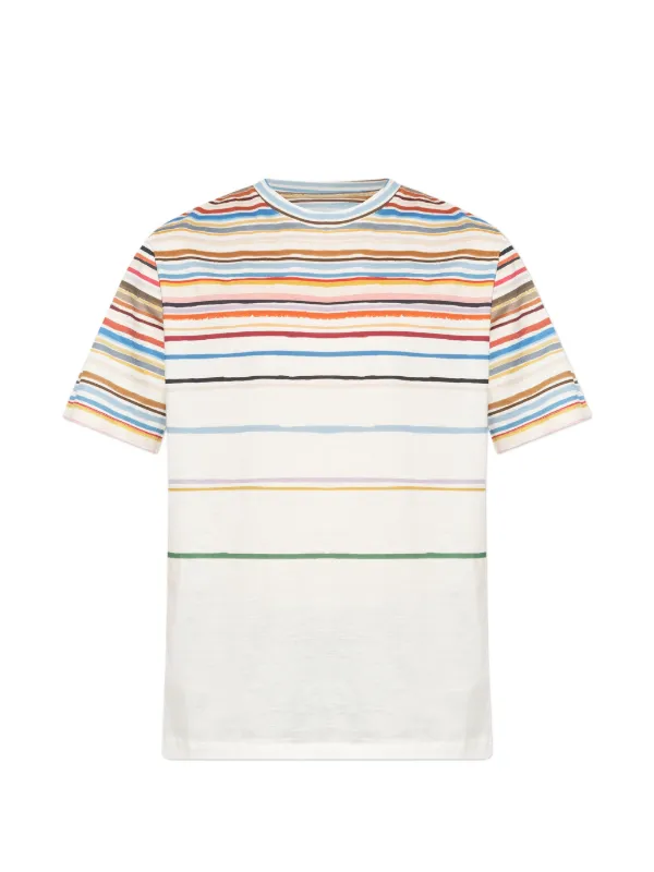Paul Smith ストライプ　デザインカットソー　メンズサイズ L Paul Smith ストライプ Tシャツ | ホワイト | FARFETCH JP