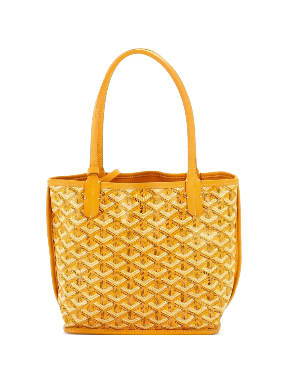 Goyard Pre-Owned Borsa a tracolla Anjou mini reversibile in tela cerata - Giallo