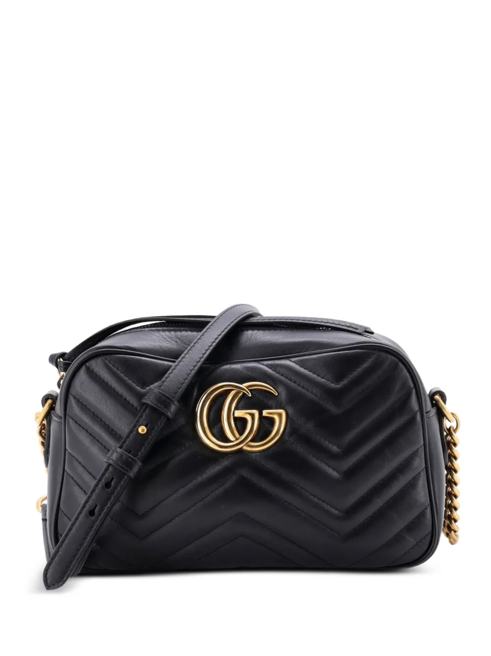 Gucci Pre-Owned Borsa a tracolla GG Marmont piccola in pelle matelassé - Nero
