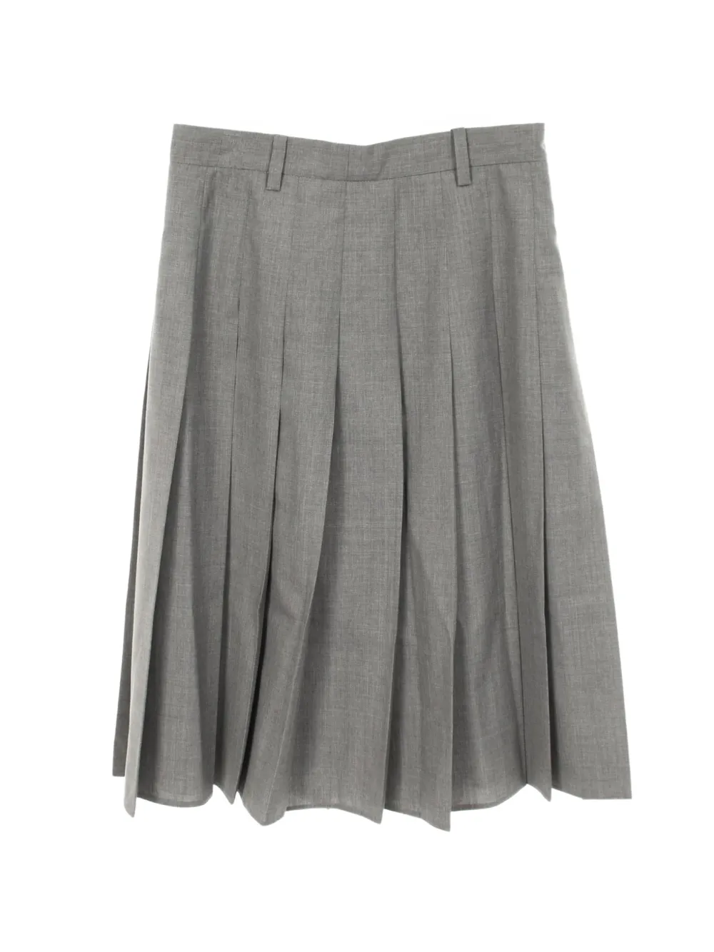 Prada Pre-Owned 2000s pleated wool midi skirt - Grigio