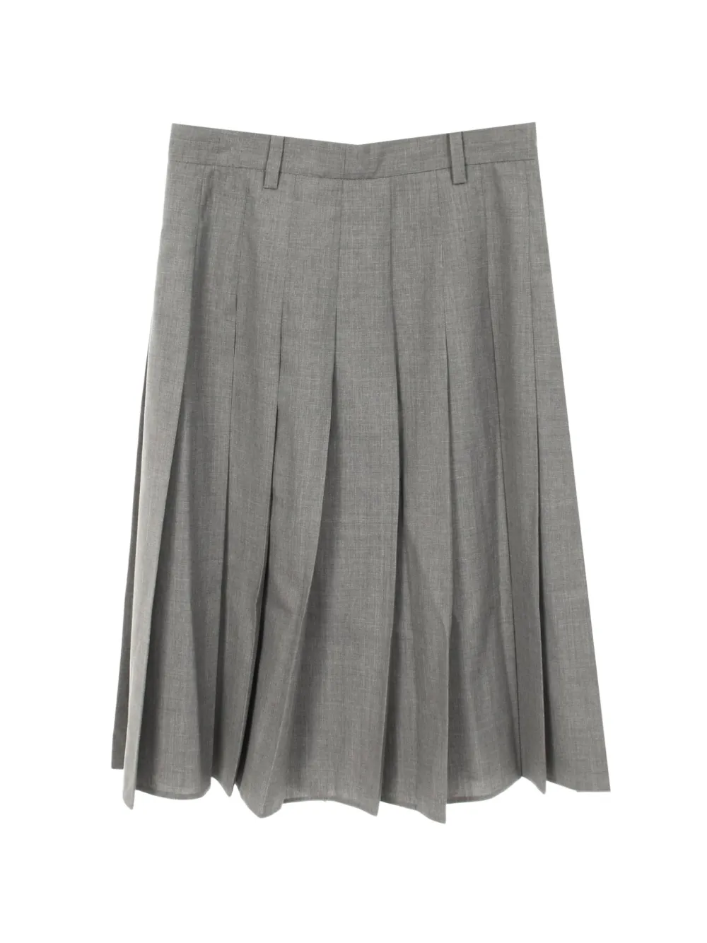 Prada Pre-Owned 2000s pleated wool midi skirt - Grau