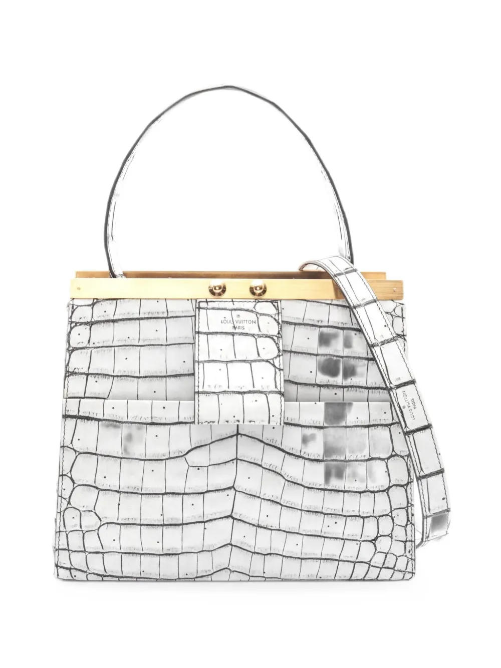 Louis Vuitton Pre-Owned 2018 crocodile-effect shoulder bag - Bianco