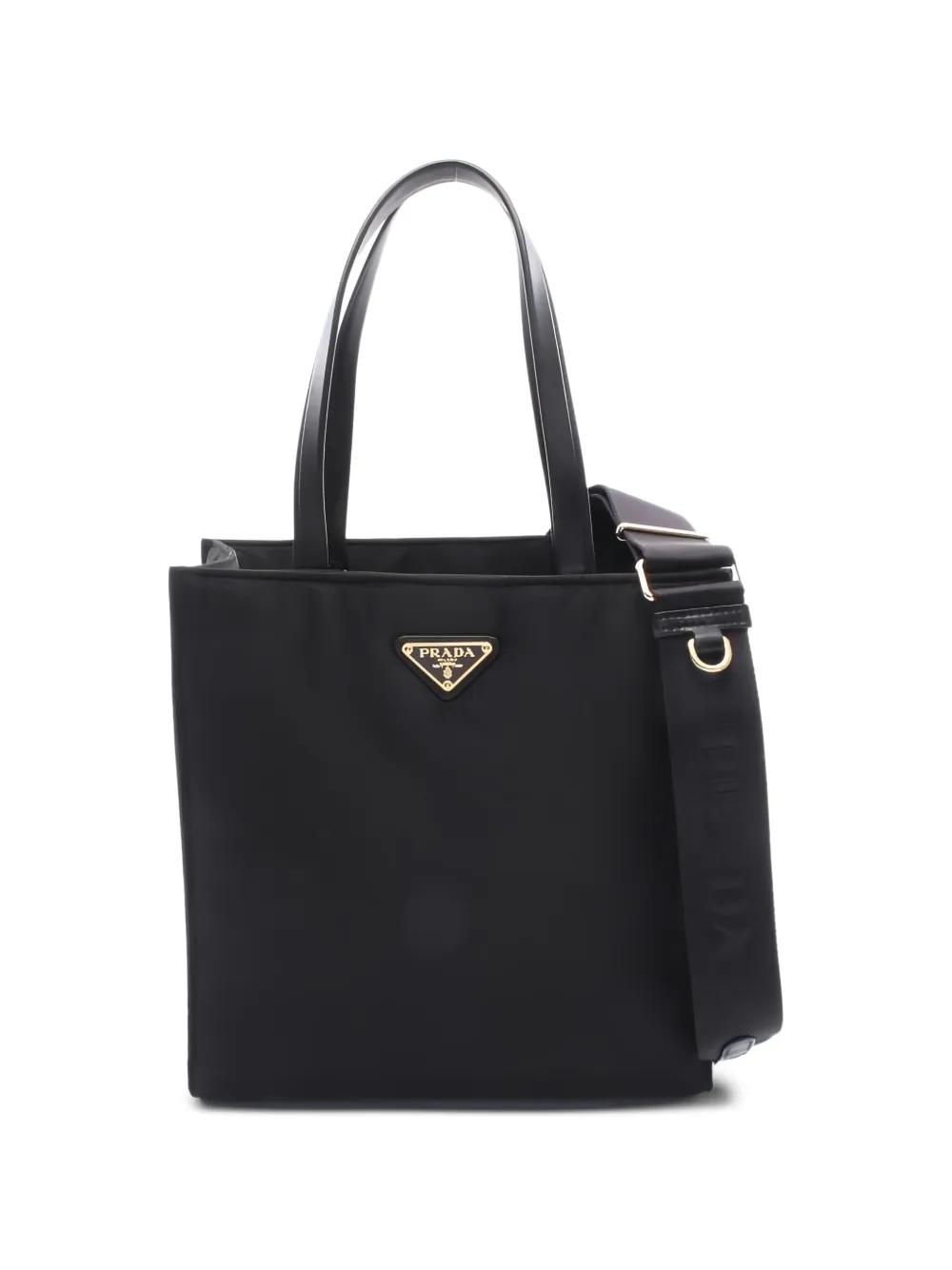 Prada Pre-Owned 2020s logo-plaque tote bag - Nero