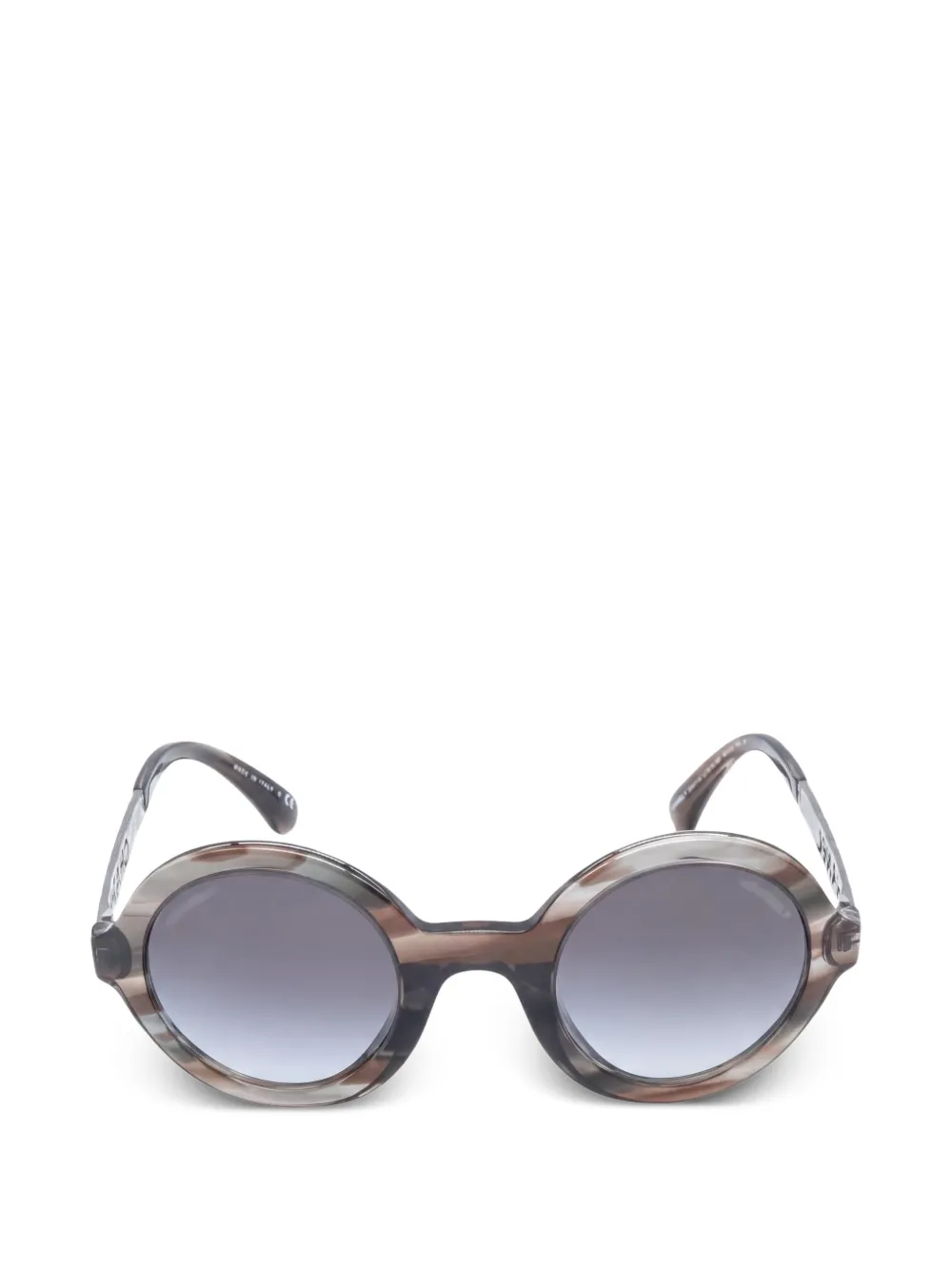 CHANEL Pre-Owned 1986-1988 round-frame sunglasses - Marrone
