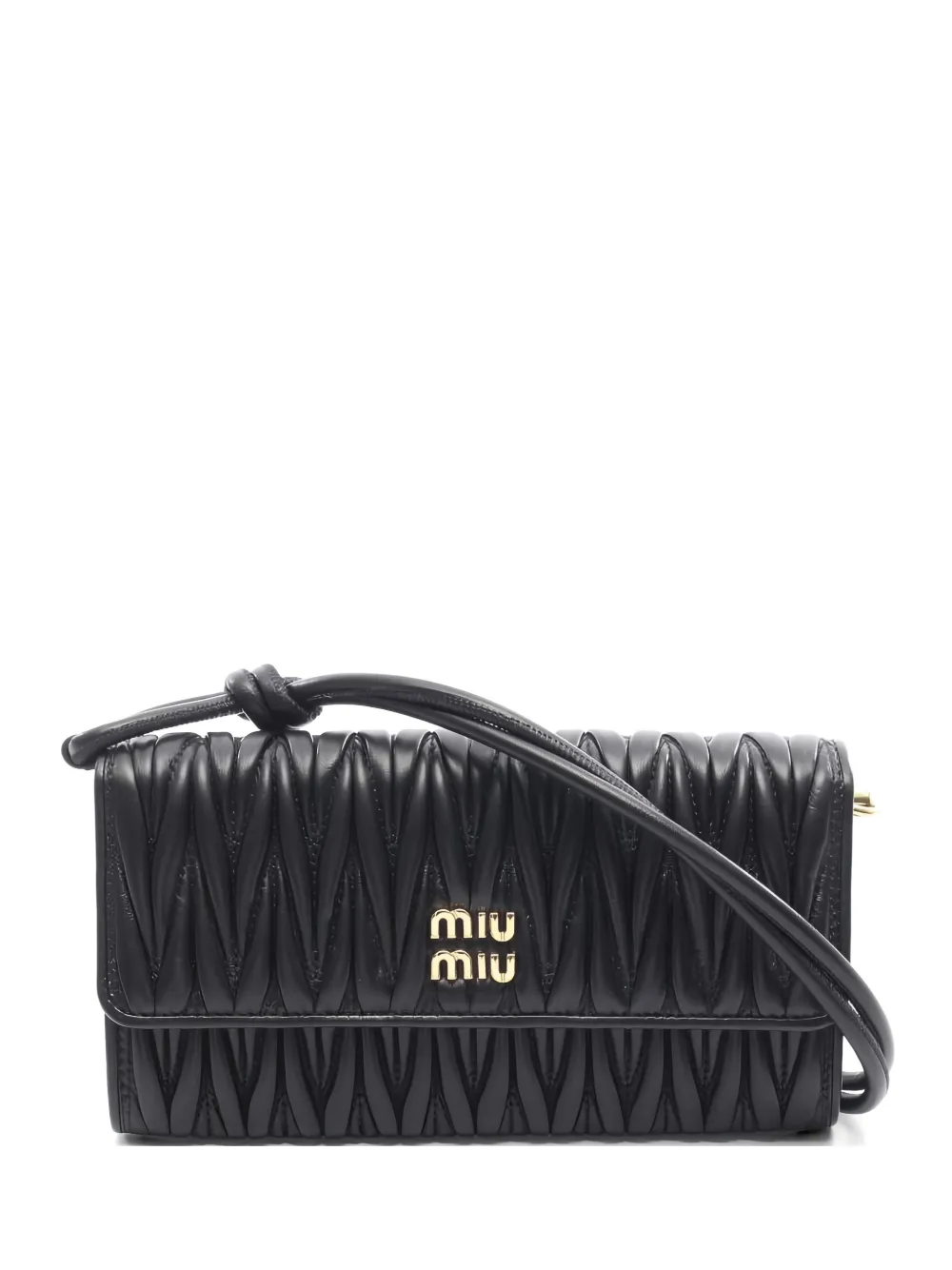 Miu Miu Pre-Owned 2020s matelasse leather clutch bag - Nero