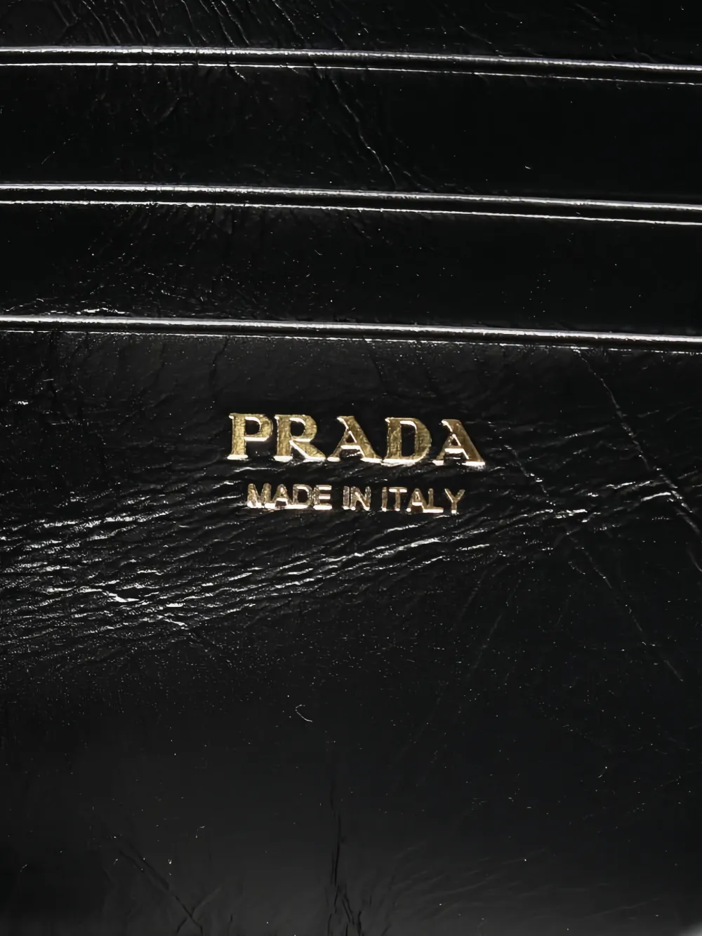 Prada Pre-owned 2020s Leather Cross Body Bag in Black, view 4