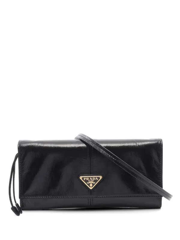 Prada Pre-owned 2020s Leather Cross Body Bag in Black