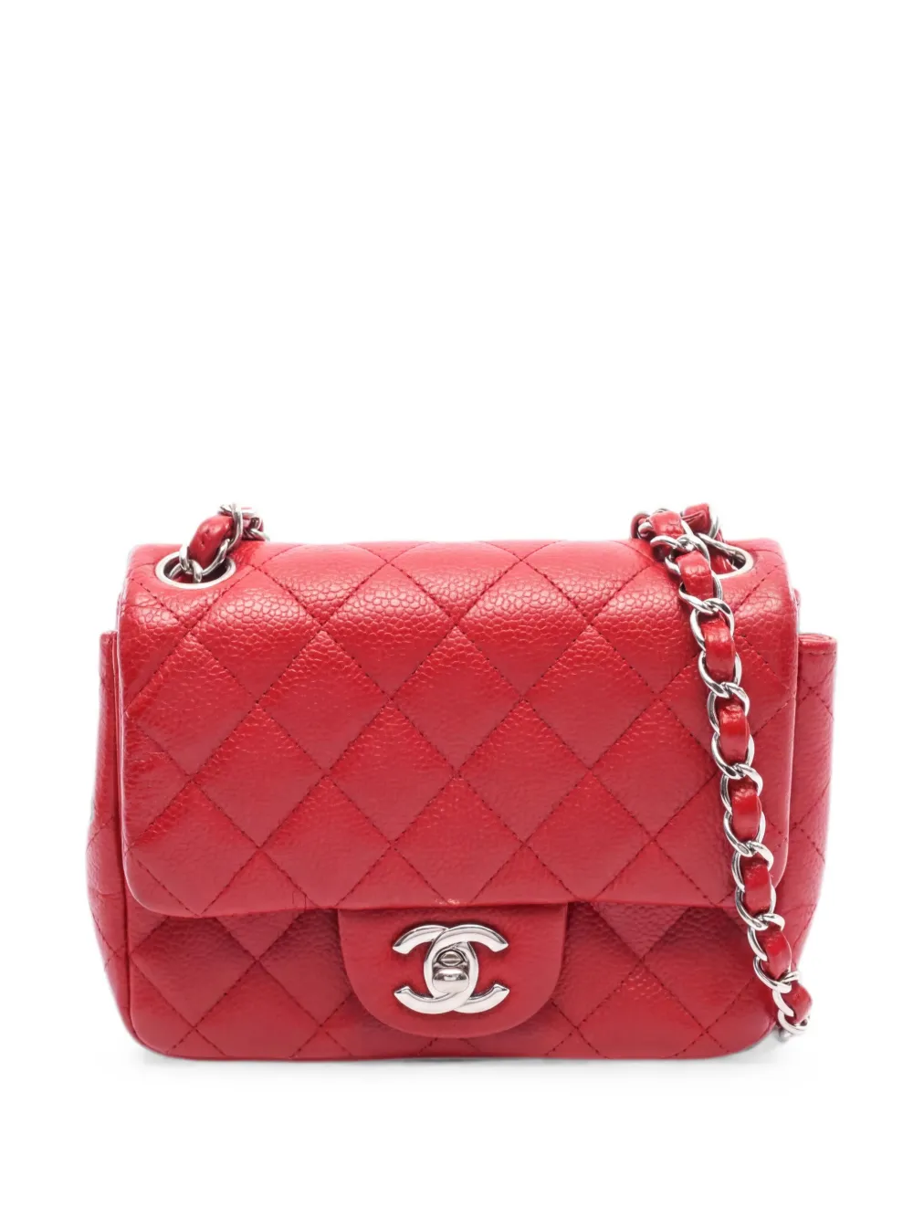 CHANEL Pre-Owned 2013-2014 mini Matelassé shoulder bag - Rosso