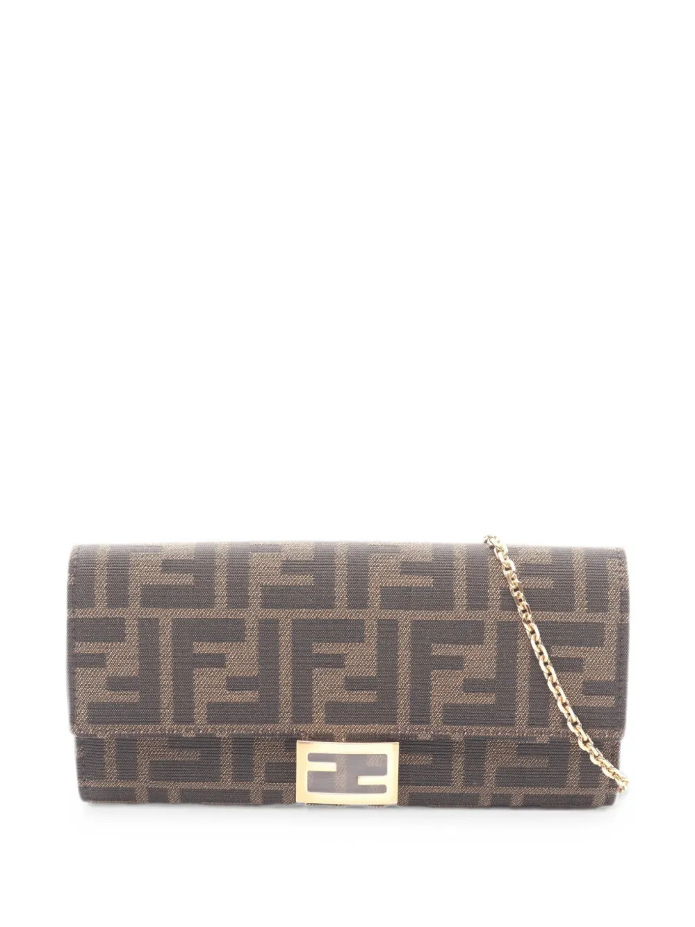 Fendi Pre-Owned Zucca FF logo clutch bag - Brown