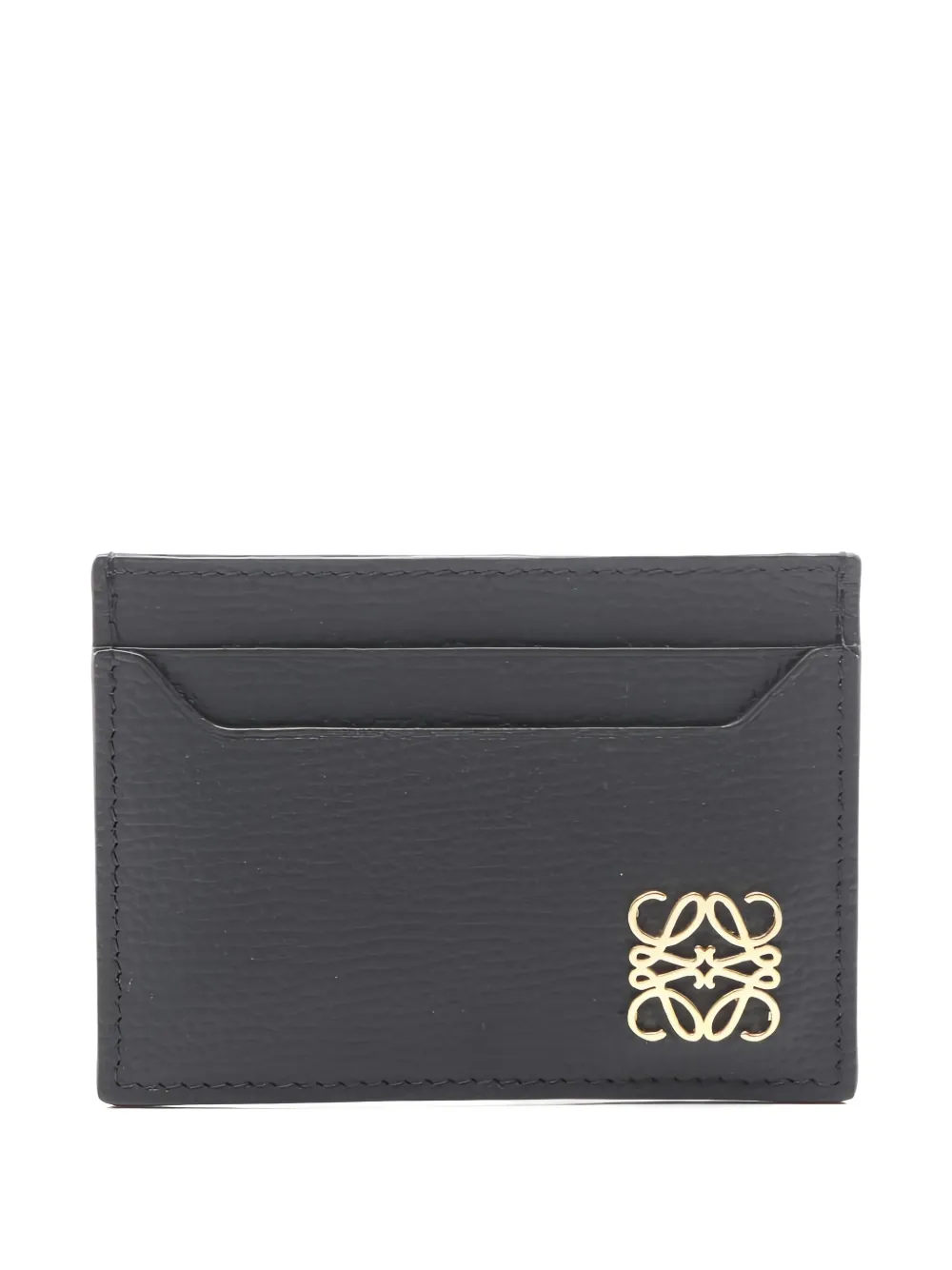 Loewe Pre-Owned 2020s anagram-detail leather cardholder - Nero