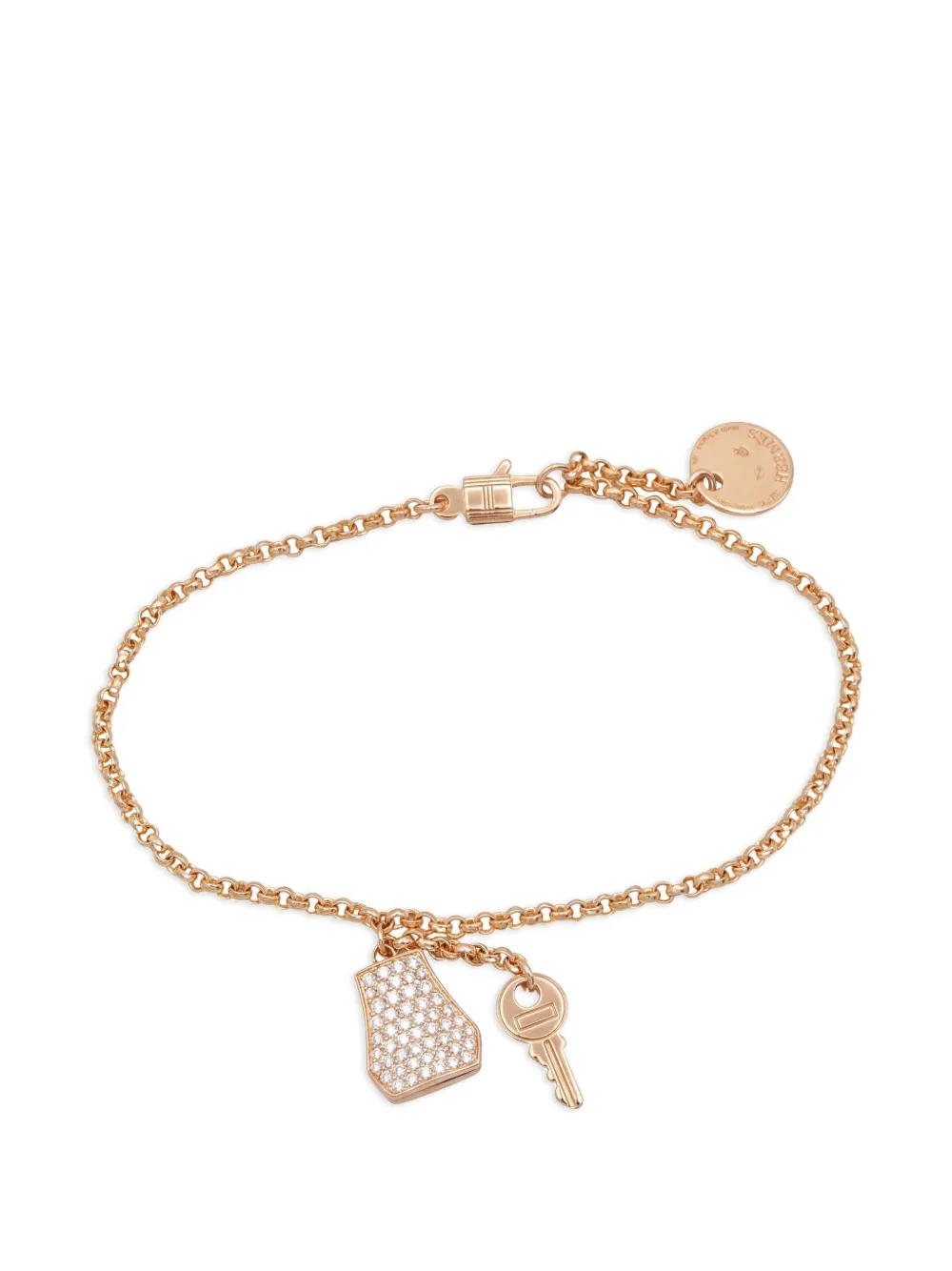 Hermès Pre-Owned Kelly Cadenas diamond bracelet - Rosa