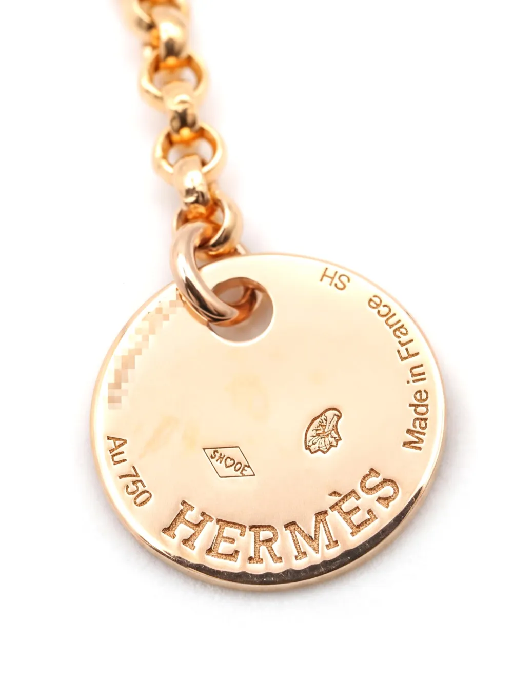 Hermès Pre-owned Kelly Cadenas Diamond Bracelet in Pink, view 3