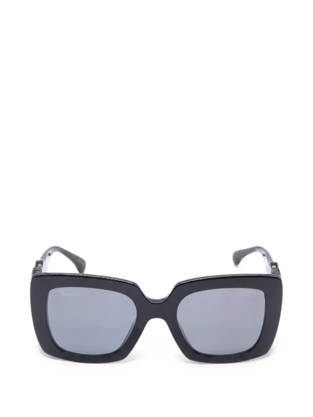 CHANEL Pre-Owned 1986-1988 interlocking CC square-frame sunglasses - Nero
