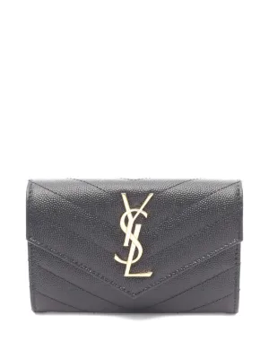 Saint Laurent Pre-Owned 2020s zip-up Card Case | Black | FARFETCH