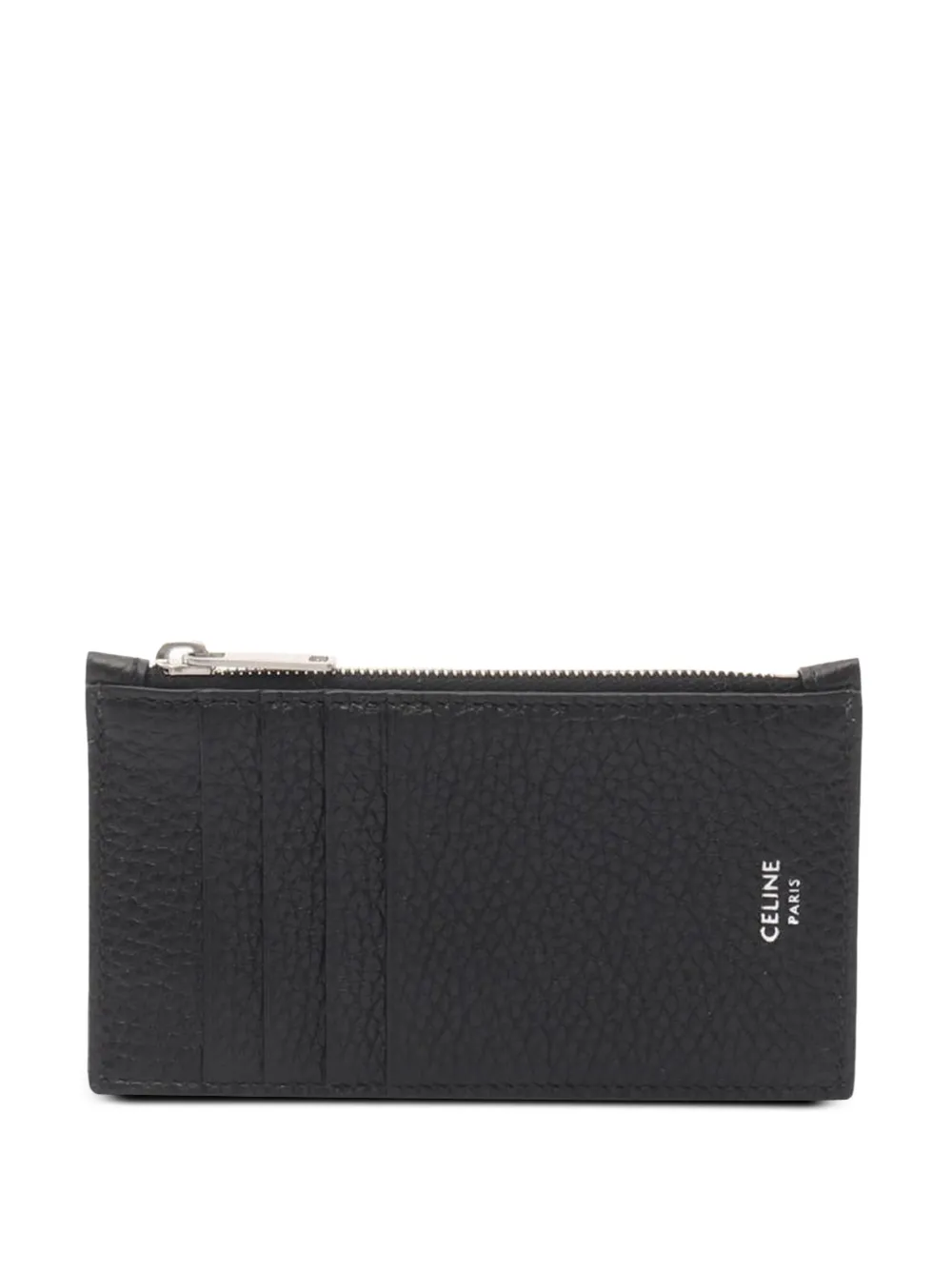 Celine Pre-Owned zippered compact leather card holder - Nero