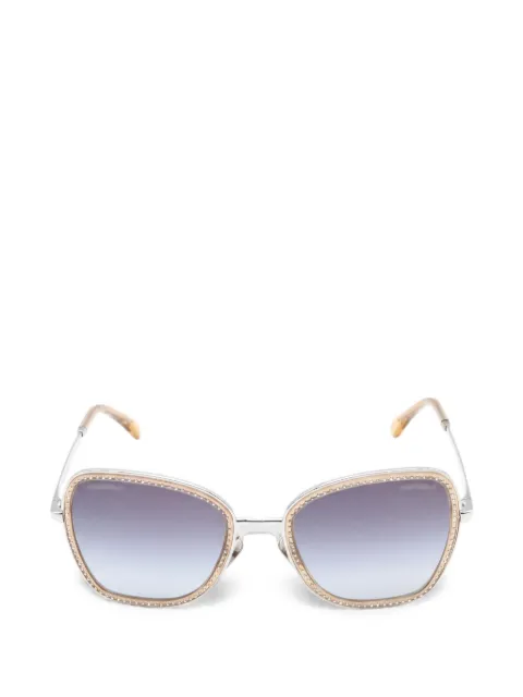 CHANEL Pre-Owned 1986-1988 crystal-embellished square-frame sunglasses