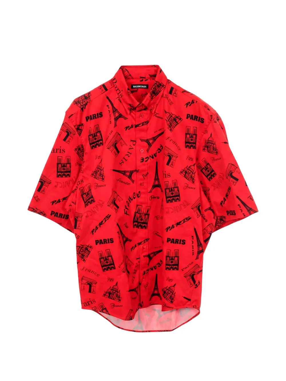 Balenciaga Pre-Owned Tourist Print short-sleeve shirt - Rosso