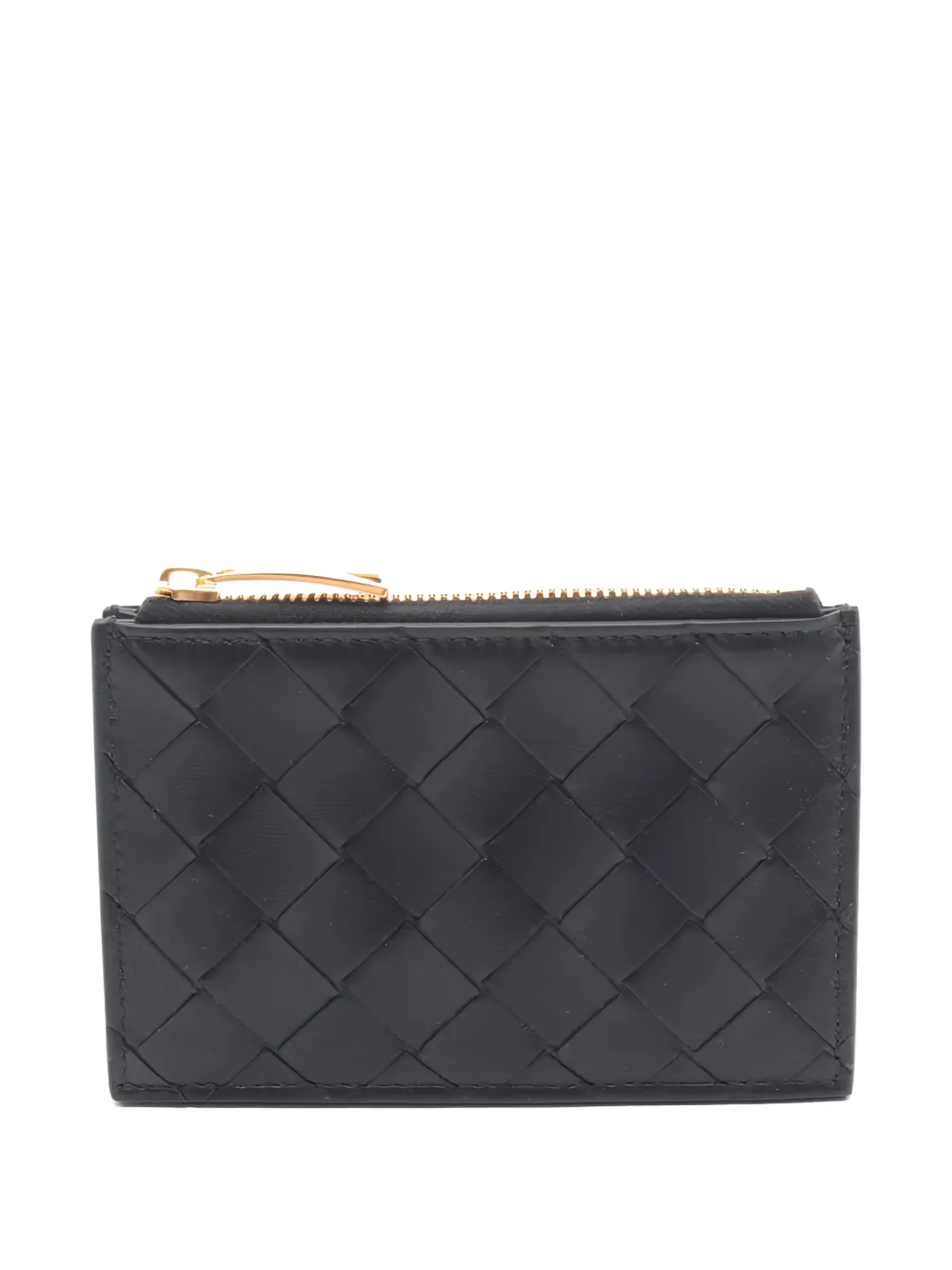 Bottega Veneta Pre-Owned 2020s intrecciato leather coin purse – Black