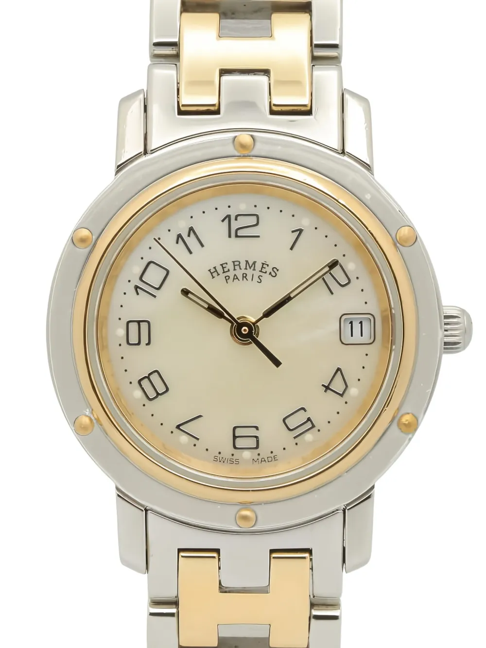 Hermès Pre-Owned 2010s Clipper Nacre 24mm watch - Bianco