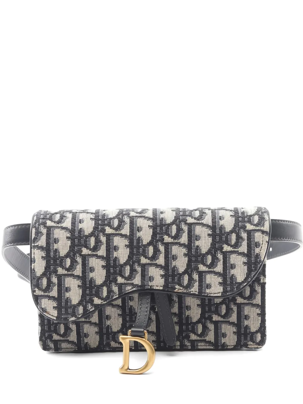 Christian Dior Pre-Owned 2010s Saddle Oblique jacquard belt bag - Blu