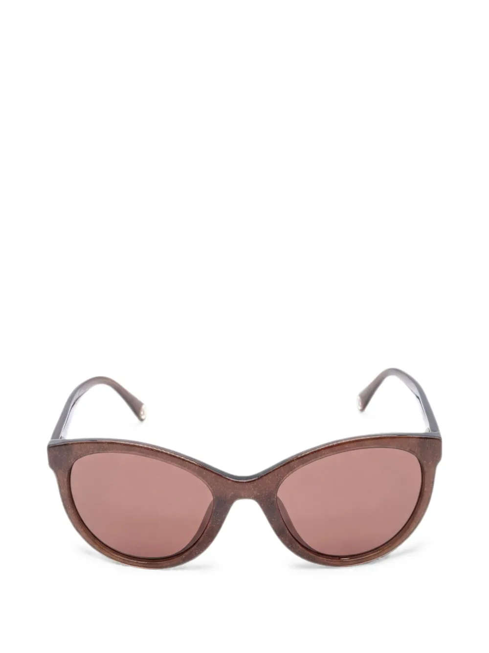 CHANEL Pre-Owned Occhiali da sole cat-eye - Marrone