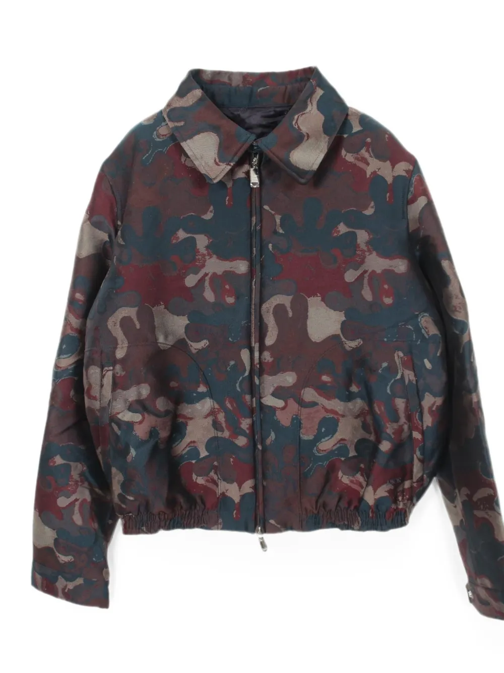 Pre-owned Dior X Peter Doig Floral-print Bomber Jacket In Red