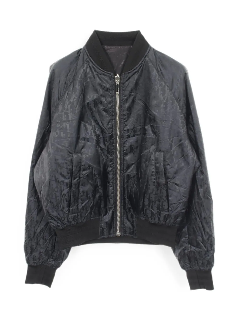 Christian Dior Pre-Owned 2010s Oblique bomber jacket - Blue