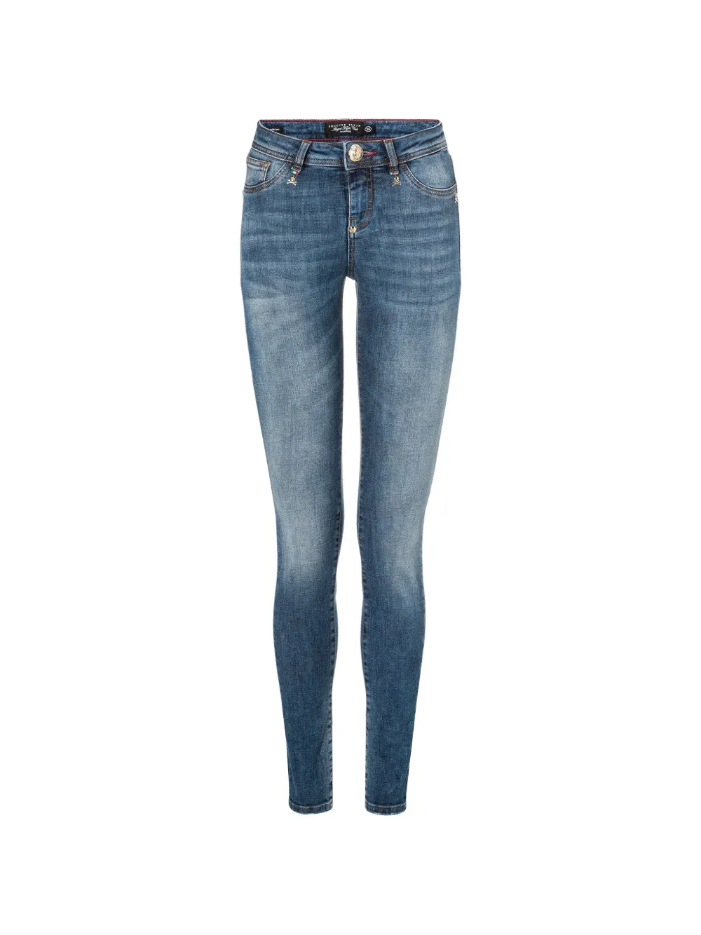 Philipp Plein logo-detail jeans - Blau