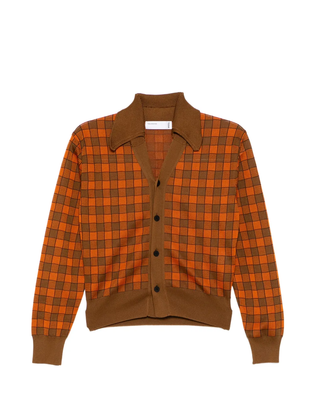 Toga checked cardigan - Marrone