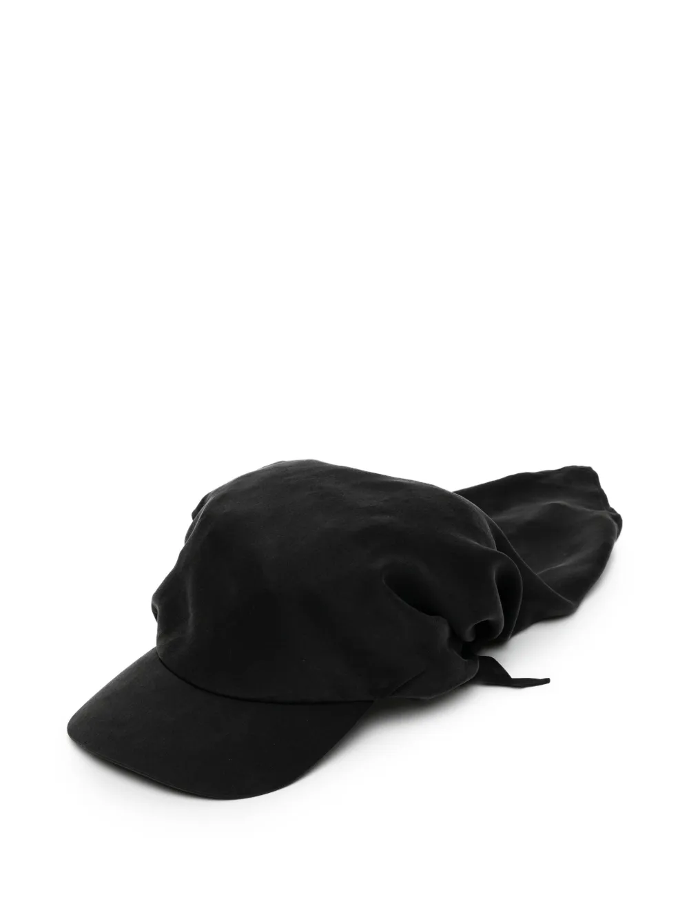 Kijima Takayuki draped silk cap - Schwarz