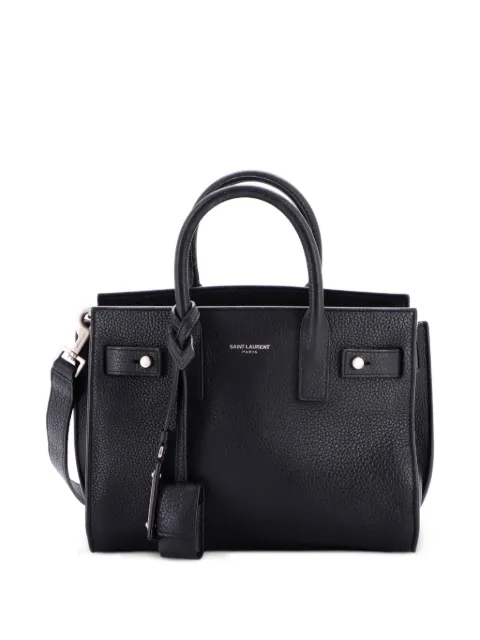 Saint Laurent Pre-Owned 삭 드 주르 나노 레더 토트 백