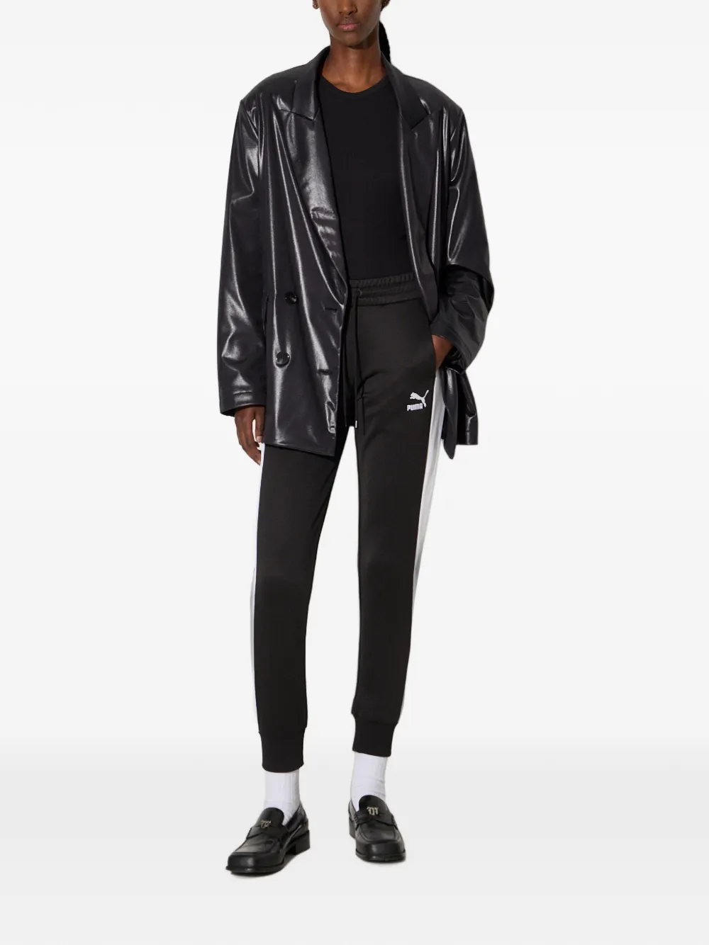PUMA Iconic T7 trainingsbroek met zijstreep Zwart