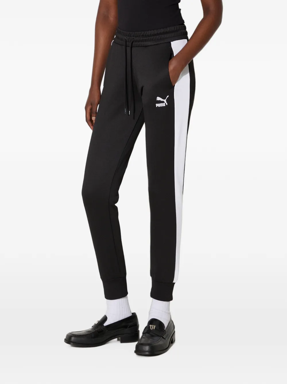 PUMA Iconic T7 trainingsbroek met zijstreep Zwart