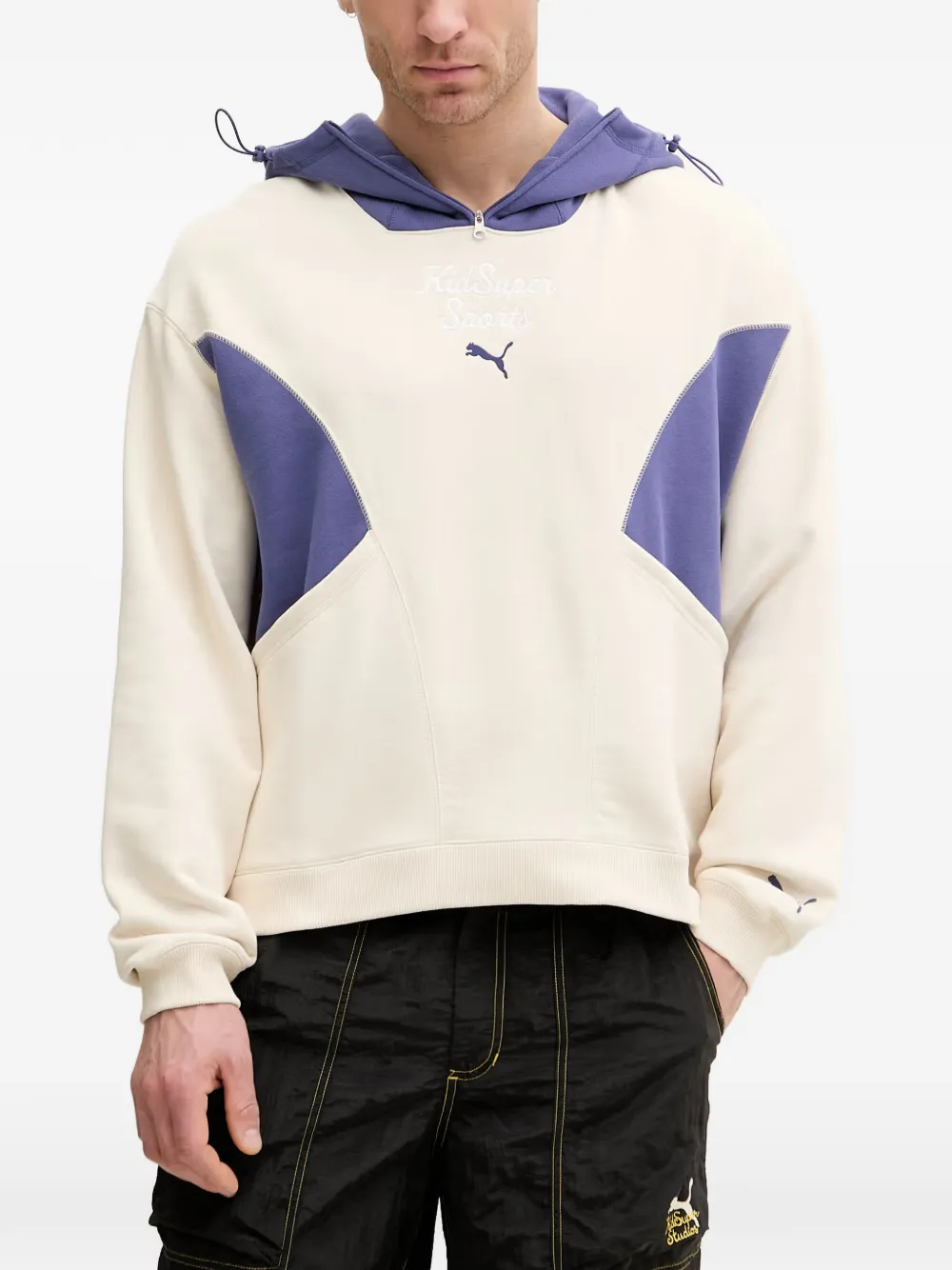 PUMA x KidSuper colour-block hoodie Beige