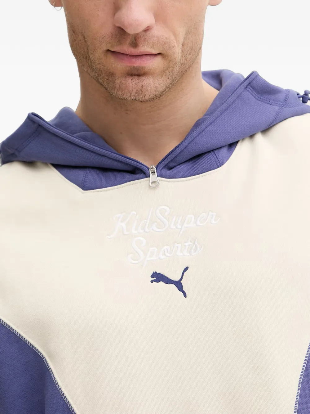 PUMA x KidSuper colour-block hoodie Beige