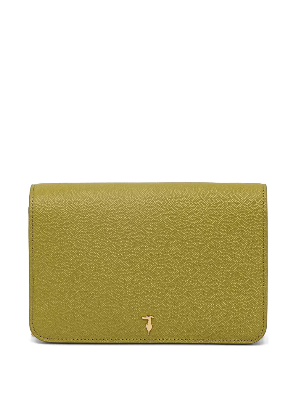 Trussardi grain-effect chain-strap shoulder bag - Verde