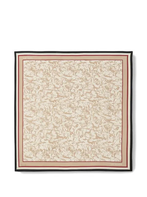Trussardi greyhound-print silk scarf