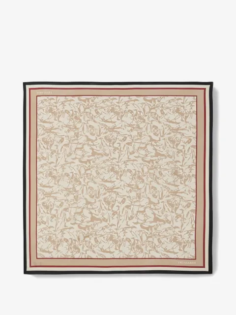 Trussardi greyhound-print silk scarf
