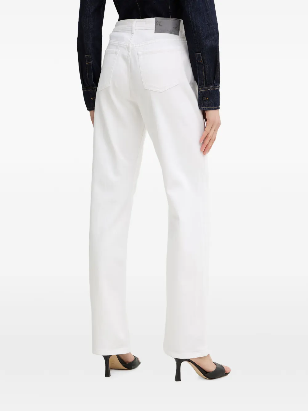 Trussardi Jeans met logopatch Wit