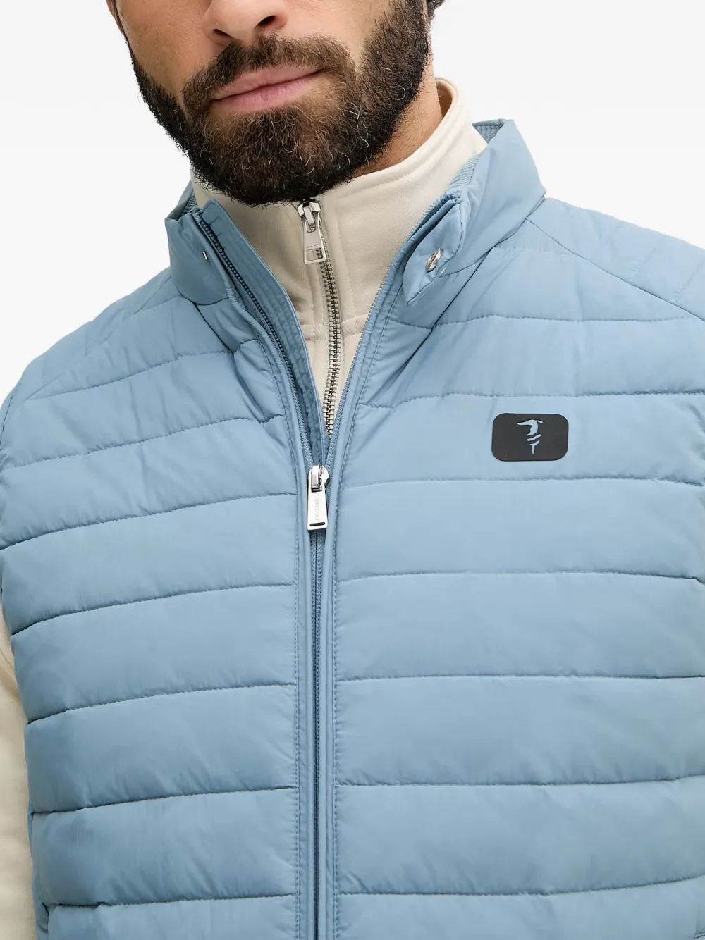 Trussardi Bodywarmer met logopatch Blauw