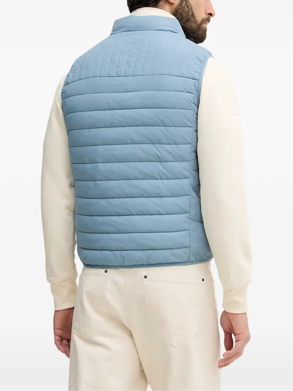 Trussardi Bodywarmer met logopatch Blauw