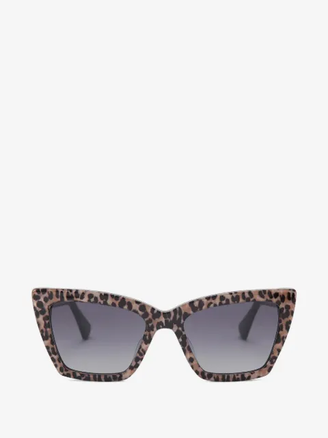 Kurt Geiger London leopard-print square-frame sunglasses