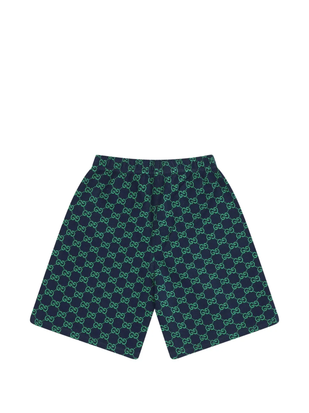 Gucci Kids Piqué shorts met GG-monogram Blauw