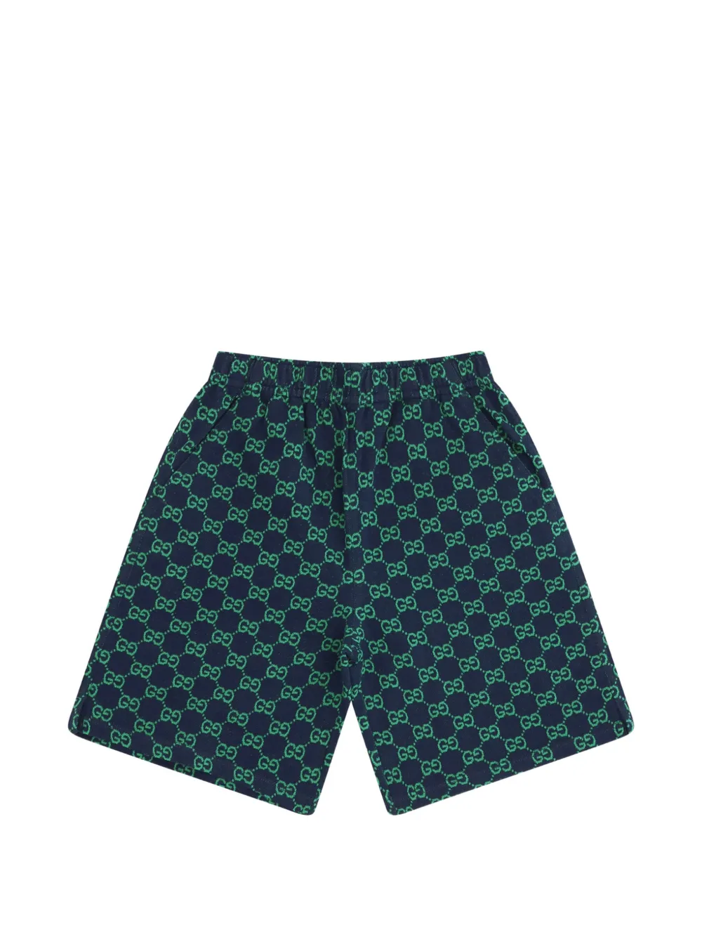 Gucci Kids GG-monogram piqué shorts - Blue