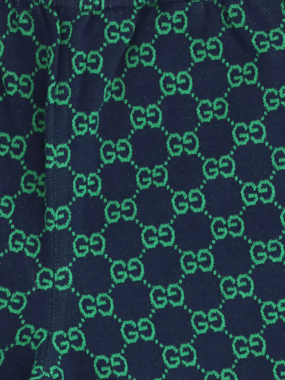 Gucci Kids Piqué shorts met GG-monogram Blauw