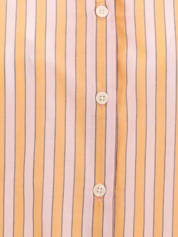SoSUEソスー SHIRT ANTONIA SoSUE Antonia Striped long-sleeved Shirt | Orange | FARFETCH