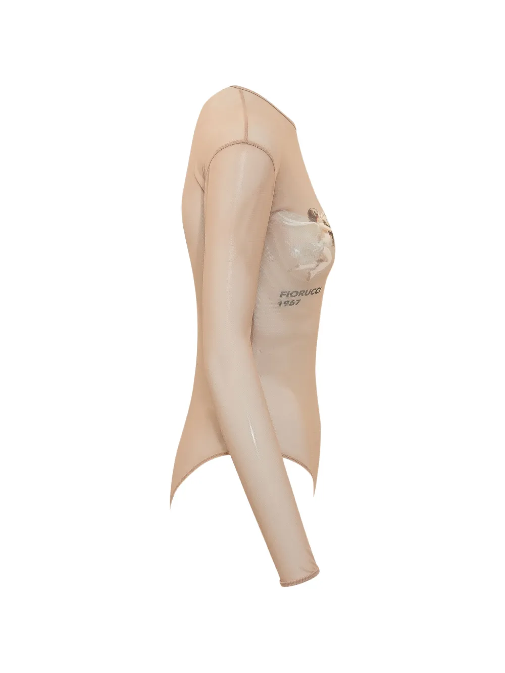 Fiorucci Bouquet body met Cupid-print Beige