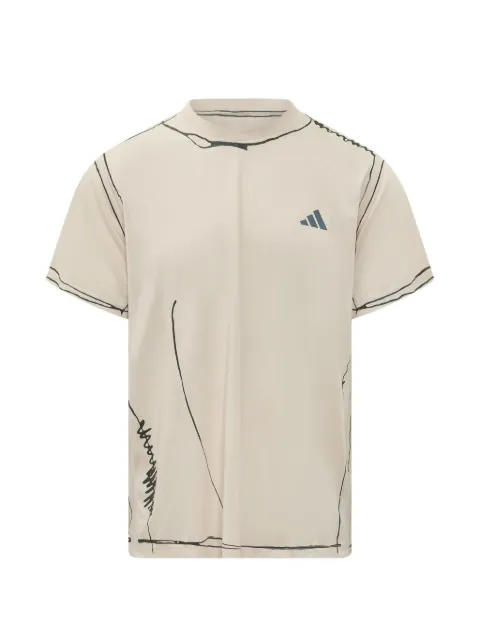 adidas Adi365 sketch-print logo-print t-shirt
