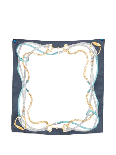 Gucci Horsebit-print square scarf